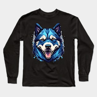 Watercolor Playful Dog Long Sleeve T-Shirt